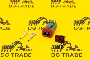 Разъем гнездовой 2-х контактный DEUTSCH JCB (OEM) 7212/0001