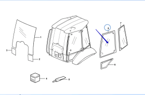 Стекло двери правое верхнее Volvo (BL61/BL71) (2003-2012) VOE15006378