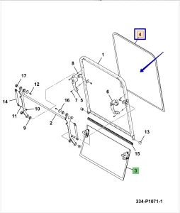 Стекло лобовое JCB JS (Original) 333/J3882