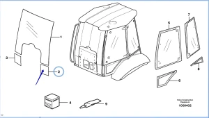 Стекло лобовое нижнее левое (BL61/BL71) VOE11149730